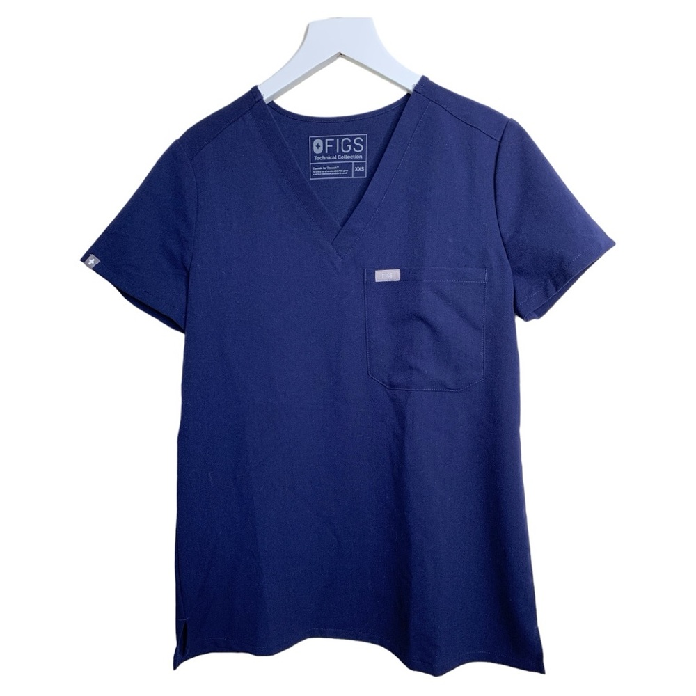 Figs Catarina One-pocket Scrub Top. Navy size XXS